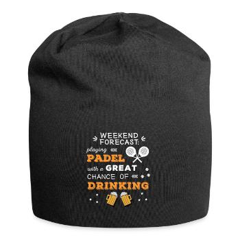 My weekend plans - Padel tennis and big chance party - Jersey Beanie - black - Front