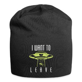I Want To Leave - Jersey-Beanie - Schwarz - Vorne