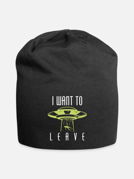 I Want To Leave - Jersey-Beanie - Schwarz