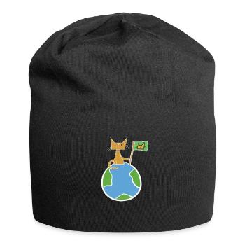 sauver le symbole de la planète Terre - Bonnet en jersey - noir - Devant