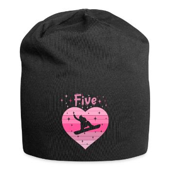 5. Geburstag Snowboard Skiurlaub Mädchen Tochter - Jersey-Beanie - Schwarz - Vorne