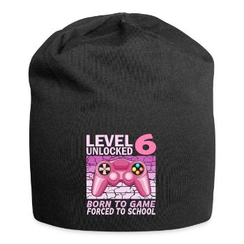 6. Geburtstag Gamer Videospiele - Jersey-Beanie - Schwarz - Vorne