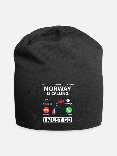 Norwegen Flagge Skandinavien Norwegische Fahne - Jerseymössa - svart