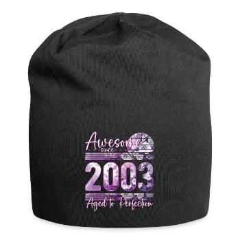 2003 Born birthday woman - Jersey Beanie - black - Front