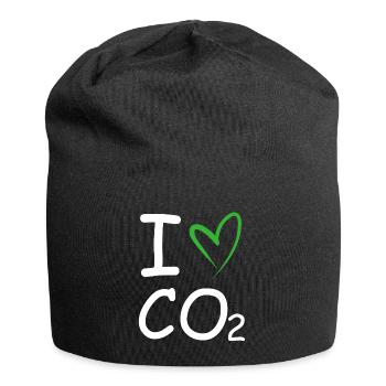 I love co2 | Climate Change, Nature Conservation - Jersey Beanie - black - Front