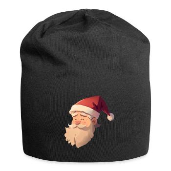 Cute Santa Head - Jersey Beanie - black - Front