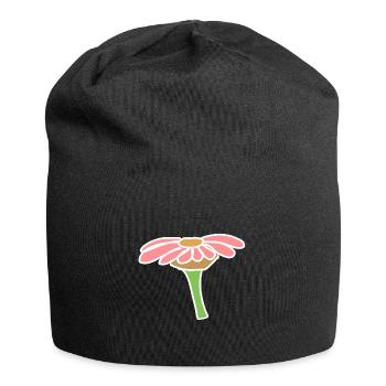 Page d’icône de fleur plante rose - Bonnet en jersey - noir - Devant