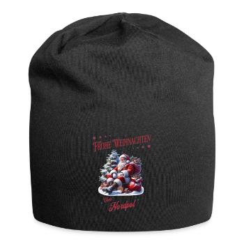 Joyeux Noël mais avec style tout droit venu du pôle Nord - Bonnet en jersey - noir - Devant