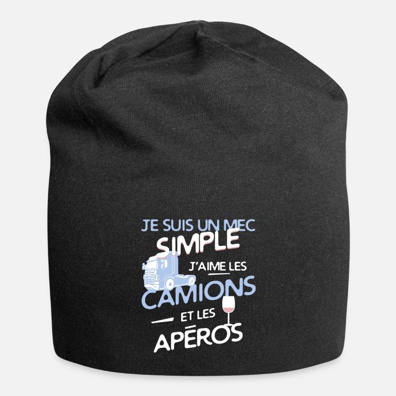 Routier - un mec simple - Bonnet en jersey - noir