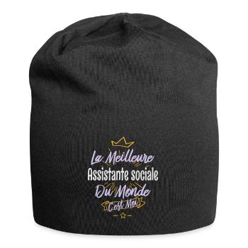 La meilleure assistante-sociale du monde - Bonnet en jersey - noir - Devant