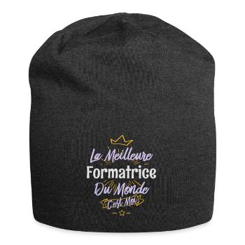 La meilleure formatrice du monde - Bonnet en jersey - charbon - Devant