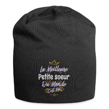La meilleure petite soeur du monde - Bonnet en jersey - noir - Devant