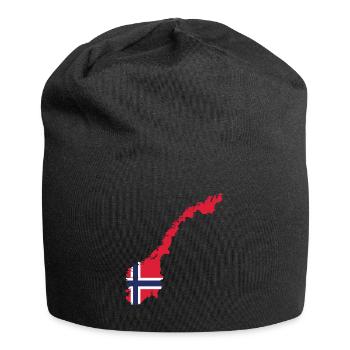 Norwegen Norweger Skandinavien - Jersey-Beanie - Schwarz - Vorne