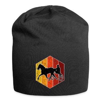 Trotter courses de trot dans un style rétro ou vintage - Bonnet en jersey - noir - Devant