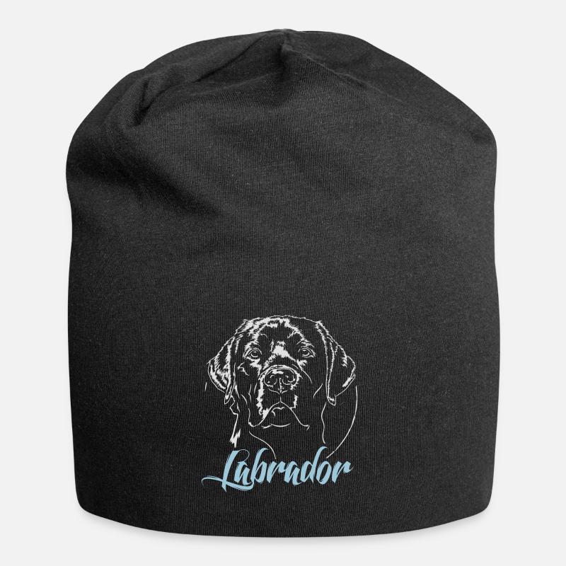 LABRADOR Retriever Labbi Lab Wilsigns Hunde Hund - Jersey-Beanie - Schwarz