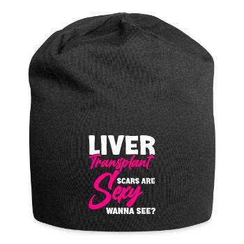 Lebertransplantation Organspender Organspende - Jersey-Beanie - Schwarz - Vorne