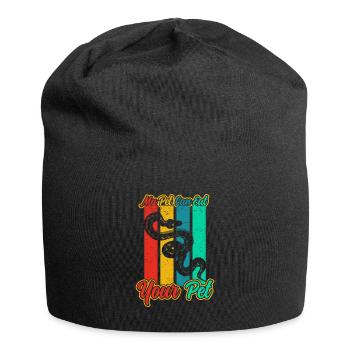 Schlangenbesitzer Schlangenliebhaber Schlangen - Jersey-Beanie - Schwarz - Vorne