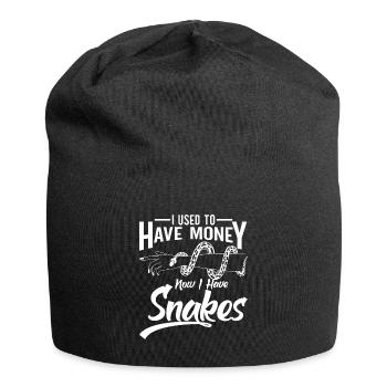 Schlangenbesitzer Schlangenliebhaber Schlangen - Jersey-Beanie - Schwarz - Vorne