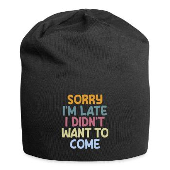 Introvertiert Schüchtern Antisozial - Jersey-Beanie - Schwarz - Vorne