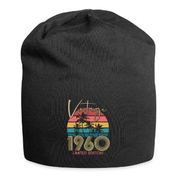 Vintage 1960 geboren Geburtstag 1960 Geschenk - Jersey-Beanie - Schwarz - Vorne