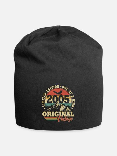Original 2005 Jahrgang Vintage Geburtstag Geschenk - Jersey-Beanie - Schwarz