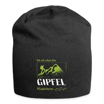 Ich seh schon den Gipfel - Berge - Wanderer - Jersey-Beanie - Schwarz - Vorne