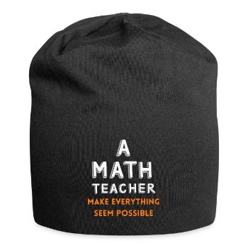 Funny Math Teacher Quote Joke | Mathematician - Jersey Beanie - black - Front