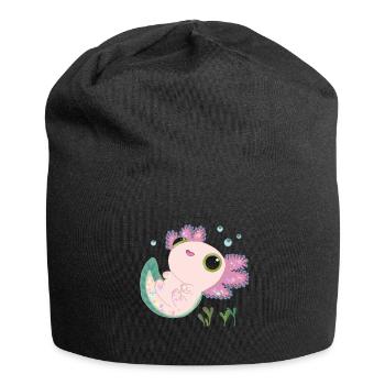 Axolotl doux - Bonnet en jersey - noir - Devant