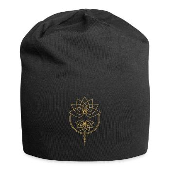 Mandala Lotus - Jersey Beanie - black - Front