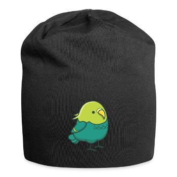 Vogel Vögel kawaii niedlich Geschenk Papagei Tier - Jersey-Beanie - Schwarz - Vorne