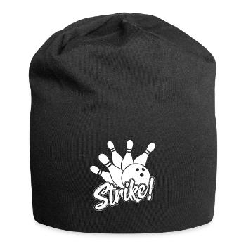 Bowling bowler cone ball gift sports team - Jersey Beanie - black - Front