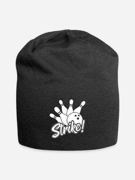 Bowling Bowler Kegel Kugel Geschenk Sport Team - Jersey-Beanie - Schwarz
