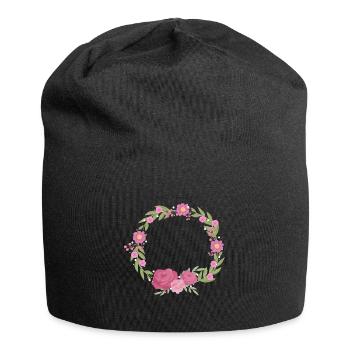 Fleuriste cadeau de couronne de fleurs fleuriste fête des mères - Bonnet en jersey - noir - Devant