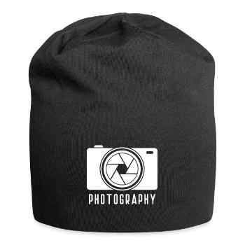 Fotografie - Jersey-Beanie - Schwarz - Vorne