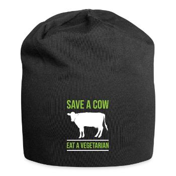 Cow cows gift agriculture beef animal farmer - Jersey Beanie - black - Front