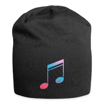 Musik Note - Jersey-Beanie - Schwarz - Vorne