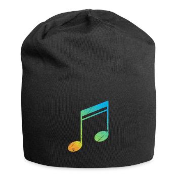Note musicale musicien cadeau son icône musicale - Bonnet en jersey - noir - Devant