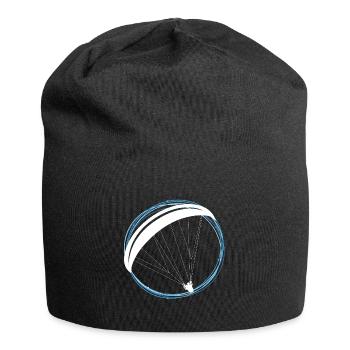 Paragliding paraglider parachute gift pilot - Jersey Beanie - black - Front