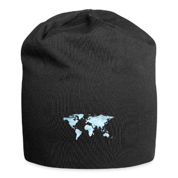 Carte du monde Voyage Voyage Pays Continent de cadeau - Bonnet en jersey - noir - Devant