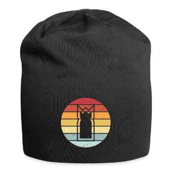 Kubb vintage retro Wikingerschach Geschenk Team - Jersey-Beanie - Schwarz - Vorne