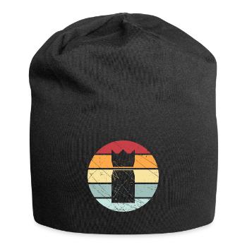 Kubb vintage retro Wikingerschach Geschenk Team - Jersey-Beanie - Schwarz - Vorne