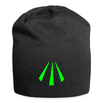 Symbole celtique Awen vert - Bonnet en jersey - noir - Devant