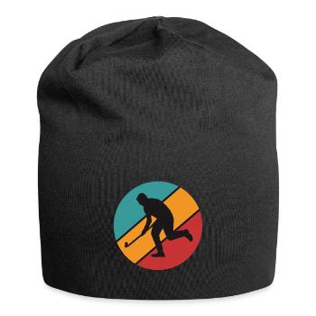 joueur de hockey - Bonnet en jersey - noir - Devant