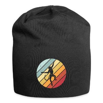 Singe rétro - Bonnet en jersey - noir - Devant