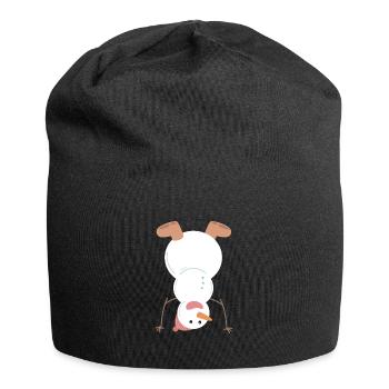 bonhomme de neige - Bonnet en jersey - noir - Devant