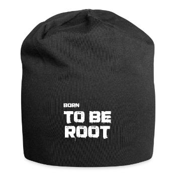 Born to be root. IT administrators, admin, nerds - Jersey Beanie - black - Front