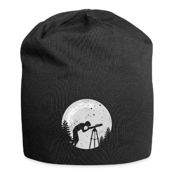 Astronomie Teleskop Astronom Geschenk Sterne Mond - Jersey-Beanie - Schwarz - Vorne