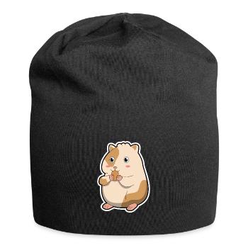 Hamster rongeur animal de compagnie cadeau animal mignon - Bonnet en jersey - noir - Devant