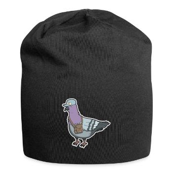 Pigeon bird gift pigeon animal pigeon fancier - Jersey Beanie - black - Front