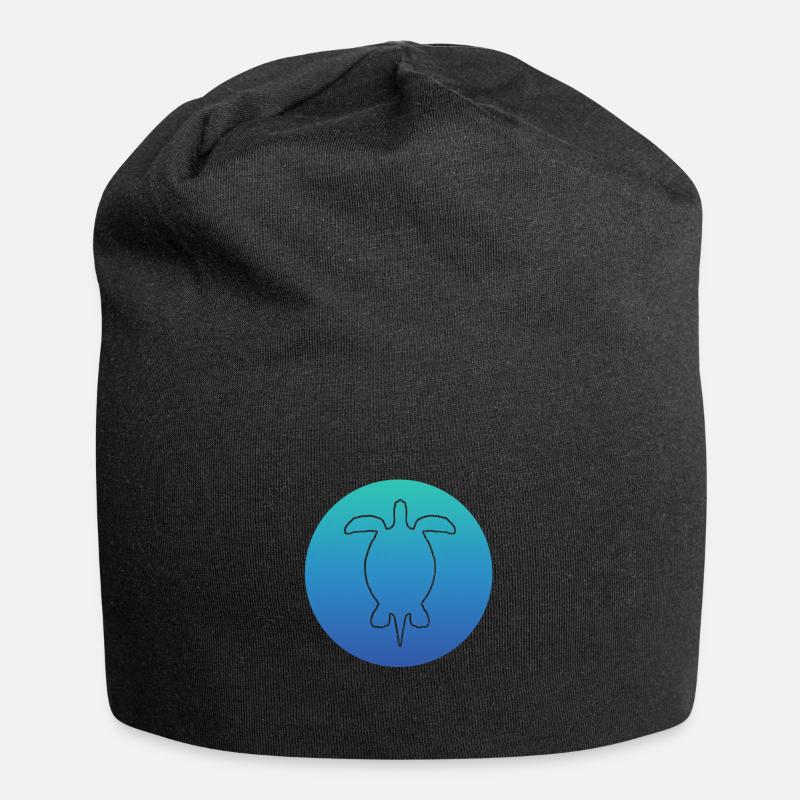 Turtle Schildkröte turtle - Jersey-Beanie - Schwarz
